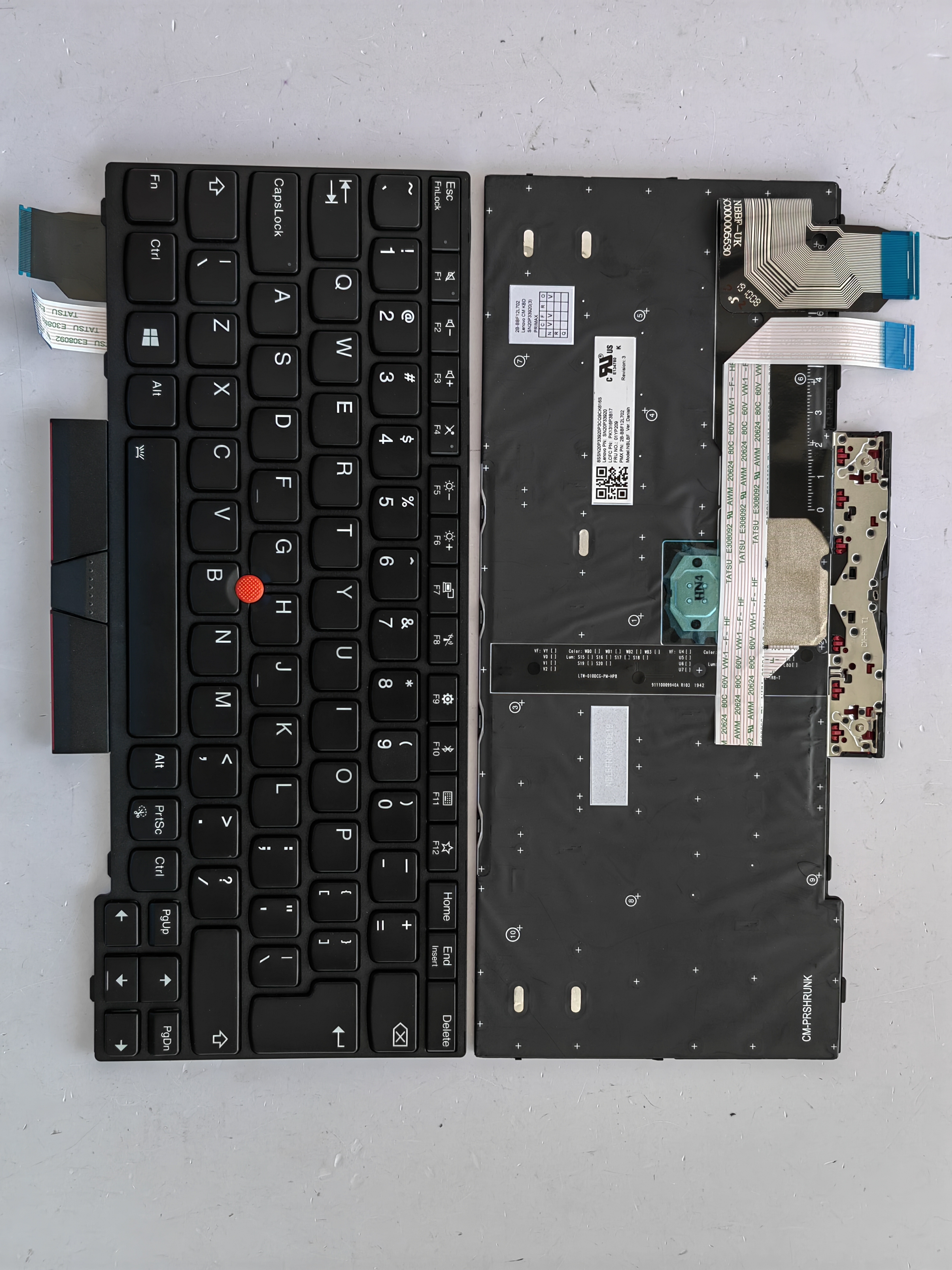 Picture of New Replacement Laptop Keyboard For IBM X280/A285/X390/X395/L13 BLACK FRAME BLACK With Point Backlit (OEM) UI Layout